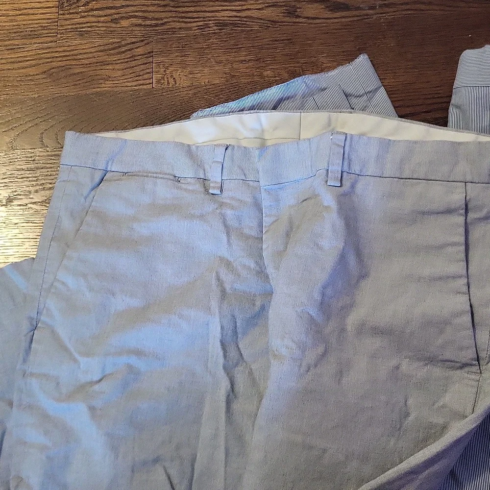 Express Gray and Blue Chinos Casual Style - Picture 3 of 5